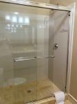 Guest Bath in Hall- Glass Shower